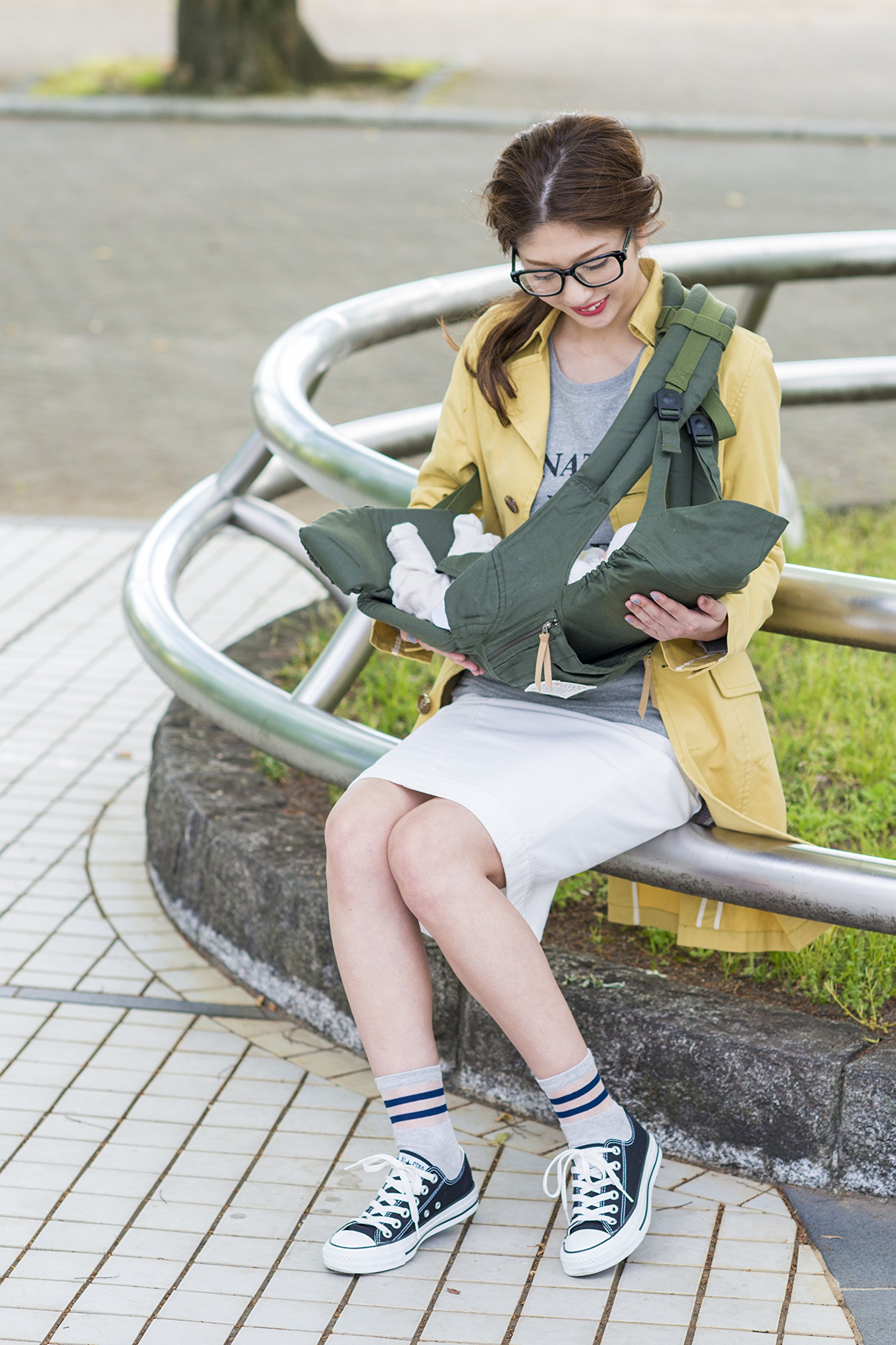 Amazon.co.jp: BuddyBuddy 抱っこ紐 アーバンファン 抱っこひも カーキ